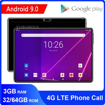 شراءأجهزة لوحية سريعة الشحن من النوع C مزودة بمنفذ 4G LTE مقاس 10 بوصات تعمل بنظام أندرويد 9.0 8 النوى وذاكرة داخلية 64 جيجابايت وكاميرا مزدوجة بدقة 8.0 مي...