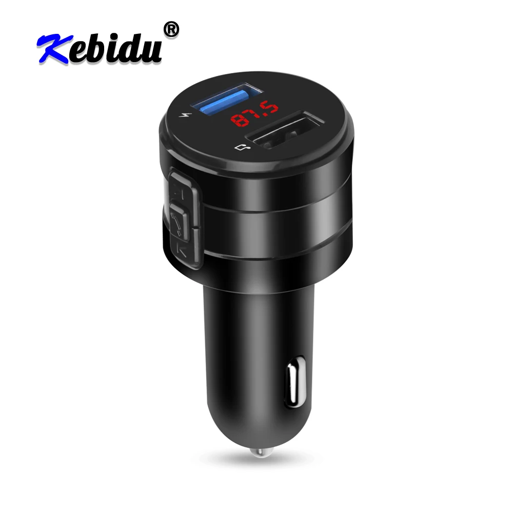 

Kebidu 3.1A Dual USB Ports Car Charger Wireless Bluetooth Car MP3 Player FM Transmitter Modulator Car Kit Handsfree Phone Charge