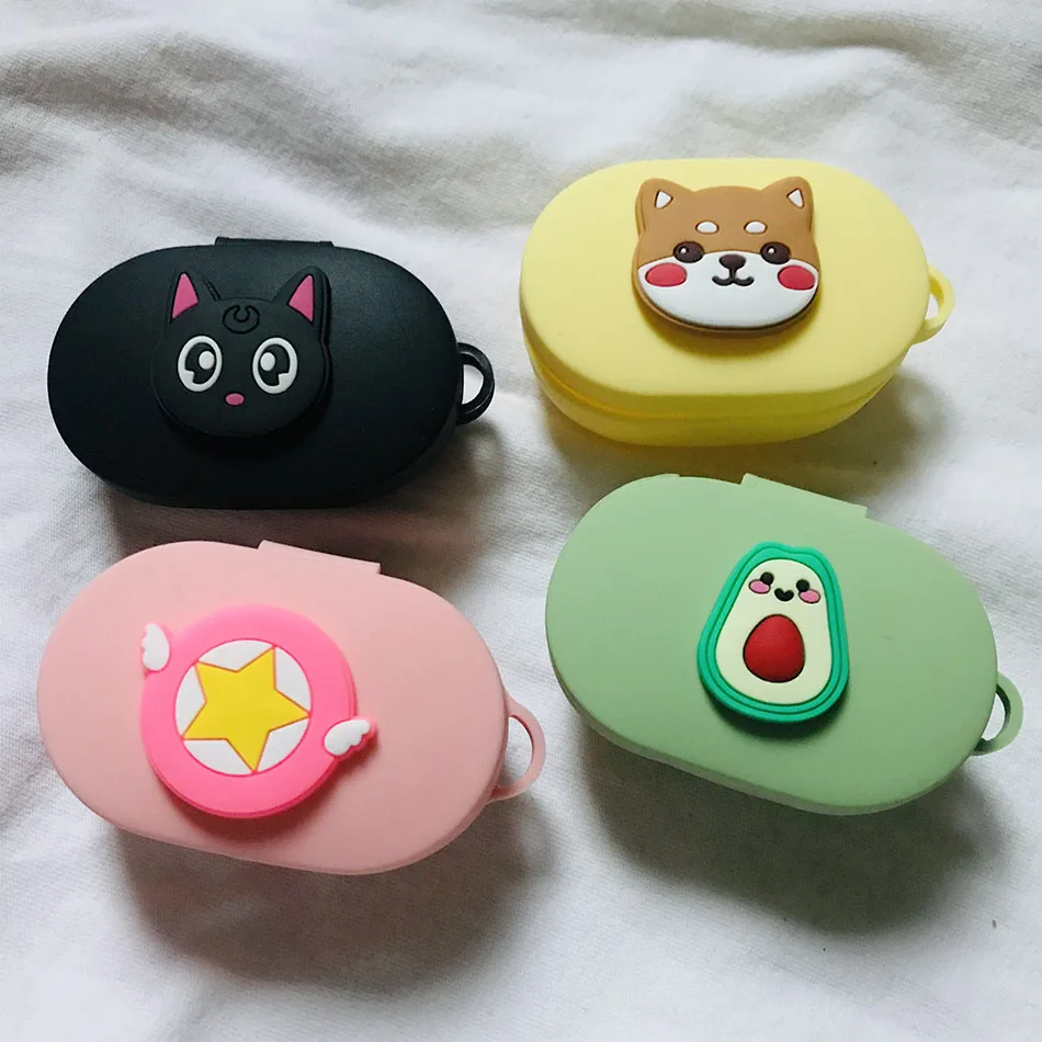 Чехол для Xiaomi Redmi AirDots силиконовый чехол наушников с брелоком милый кот