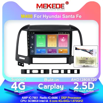

Car Radio Multimedia 2 din android 10 Video Player Navigation GPS For Hyundai Santa Fe 2 2006-2012 4+64G 2.5D IPS DSP 4G lte