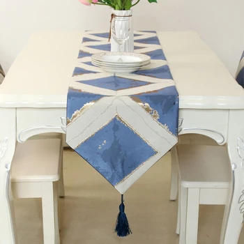 

High Quality Table Runner Chinese Rectangular Tablecloth For Restaurant Home Classical Geometric Tablecloth Table Decor