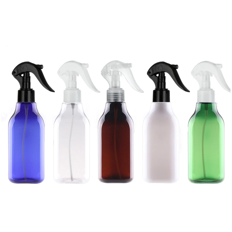 

200ml white/brown Plastic Bottle Empty PET Container With Trigger Sprayer Pump Used For Makeup Mist Household Cleaning Watering