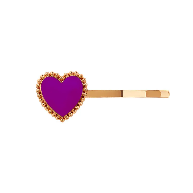 purple 2 шт., винтажные, DIY, простые, мульти, золотые монеты, заколки для волос для женщин, модные, очаровательные, в форме сердца, шпильки, Элегантные Заколки, аксессуары для волос - Цвет: purple