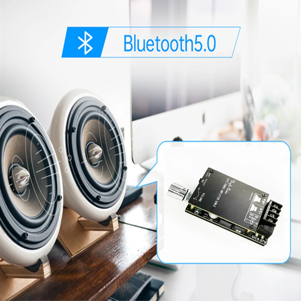 Цифровой усилитель мощности Bluetooth 5 0 50 Вт + TPA3116 аудио для колонок 30 ~ 200 HiFi стерео