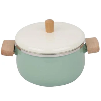 

Porcelain Milk Pot Enamel Hot Pots Cooking Pot Non-Stick Soup Pot with Lid Induction Cooker Gas Stove Cookware