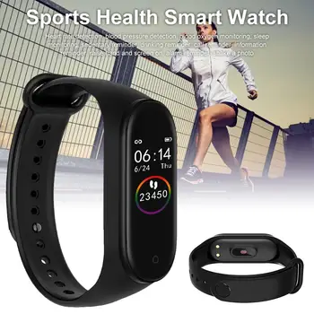 

New M4 Color Screen Smart Bracelet Sleep Monitoring Waterproof Bluetooth Sports Pedometer Smart Wristband For Men Women