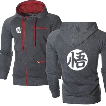 

Fashion Anime Dragon Ball Hoodies Men Super Saiyan Dragonball Son Goku Zipper Jacket Men HipHop Harajuku Fleece Sweatshirts