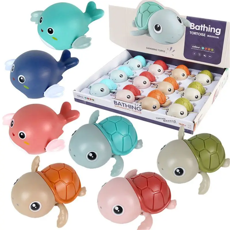 

NEW 2nd Wind Up Tortoise Classic Baby Water Toy Infant Swim Turtle Wound-up Chain Clockwork Kids Beach Bath Toys