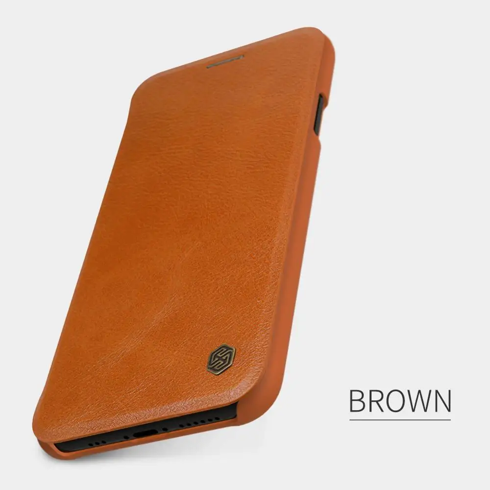 10 шт./лот NILLKIN Qin серии Бумажник Флип кожаный чехол для iphone 11 pro 5,8 дюймов из натуральной кожи флип чехол