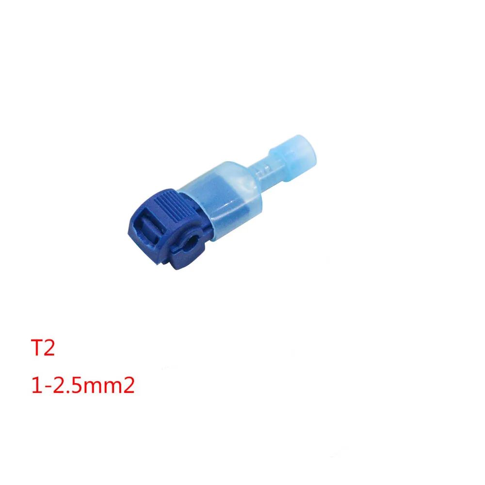 10 шт. Scotch Lock быстрый соединитель проводов T1 0,5-1mm2/T2 T2 1-2.5mm2/T3 4-6mm2 - Цвет: T2