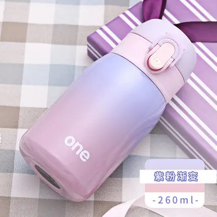 Purple Gradient Oneisall термос, бутылка 260 мл, 320 мл, термос, Вакуумная чашка, 304 нержавеющая сталь, бутылка для воды, изолированный стакан - Цвет: Purple Gradient