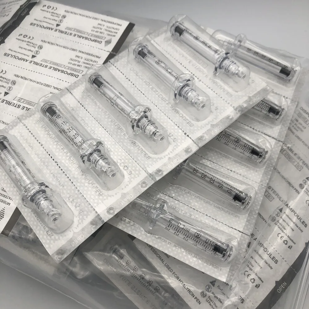high quality Ampoule Ampul Bottle 1000pcs 0.3ml Hyaluronic Ampoule Head Syringe For Hyaluron Pen Safety No rupture Ampoule Head