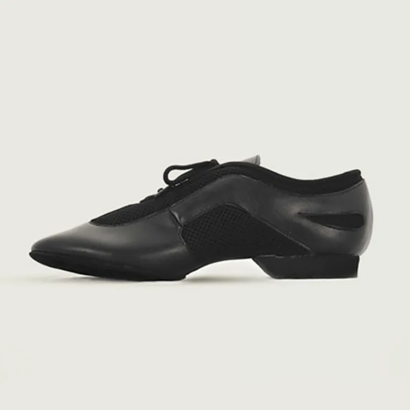 Women Teaching Dance Shoes AM2  Low Heel Latin Standard Training Split Sole Genuine Leather Elastic Mesh Fabric Dancing Shoe 5