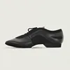 Women Teaching Dance Shoes AM2  Low Heel Latin Standard Training Split Sole Genuine Leather Elastic Mesh Fabric Dancing Shoe 5