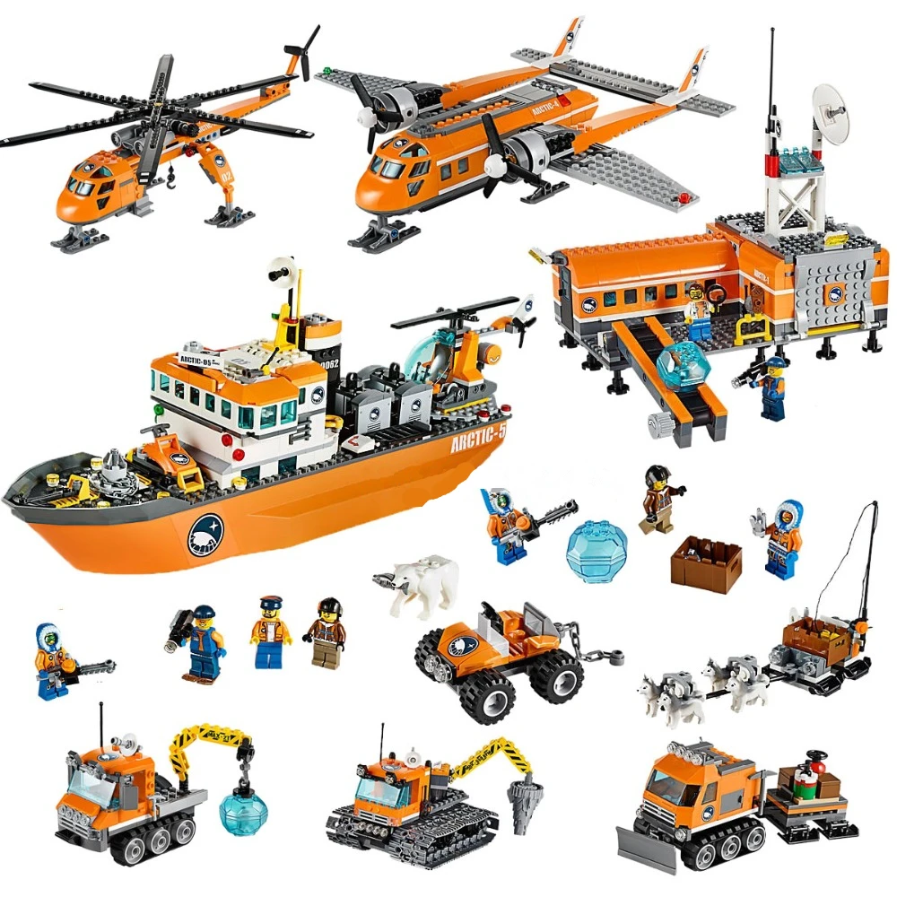 

All Series Compatible Legoinglys City Arctic Bricks Building Blocks Model Toys for Childrens Kids Gift Snowmobile Ice Crawler