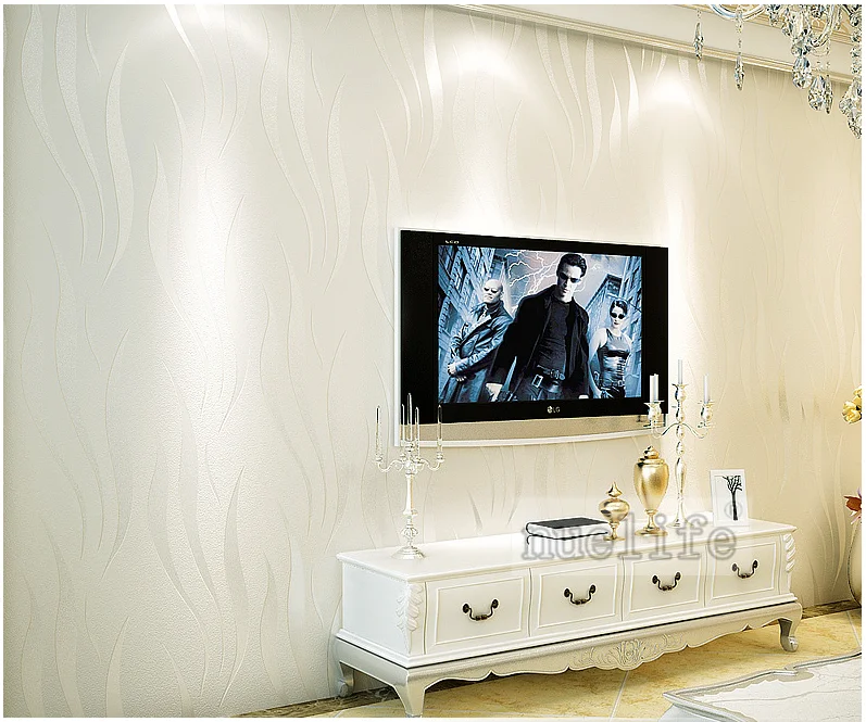 Simple modern gold striped wallpaper plain non-woven wallpaper living room modern minimalist bedroom solid color home wallpaper