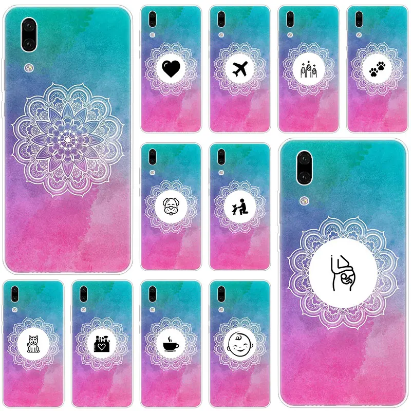 Hot Mandala art Soft Silicone Phone Case for Huawei P30 P20 Pro P10 P9 P8 Lite 2017 P Smart Z Plus 2019 NOVA 3 3i 5i 5Pro Cover | Мобильные