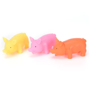 

3Pcs/bag Rubber Pig Shape Chew Play Pet Dog Puppy Toy Squeaker Squeaky With Sound Teeting Chewing Toys