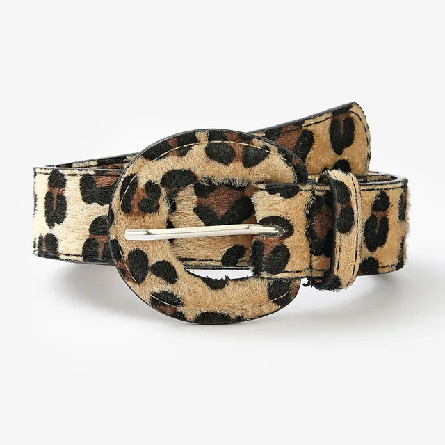 RAINIE SEAN Leopard Print Womens Belt 