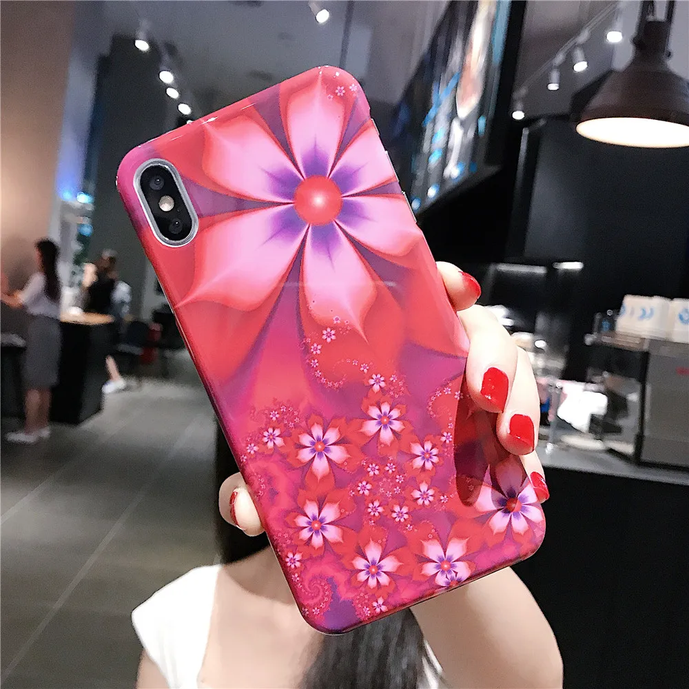 Винтажные чехлы для IPhone 11 Pro Max X XR XS 6 S 7 8 Plus с изображением ананаса Красного