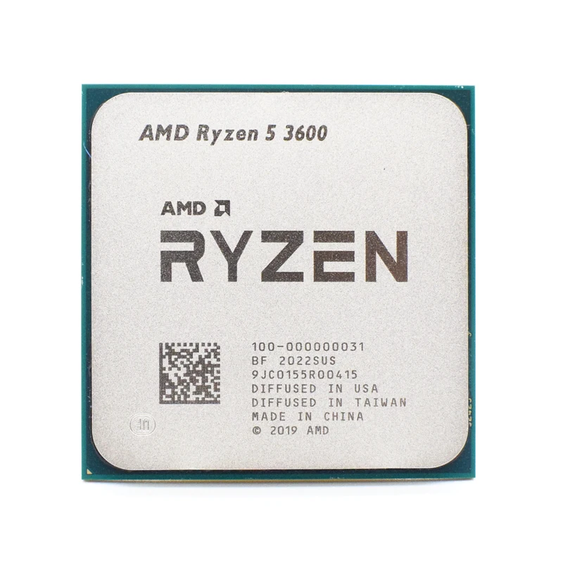  Процессор AMD Ryzen 5 R5 3600, 3,6 ГГц, шестиядерный, двенадцать потоков, 7NM, 65 Вт, L3 = 32M, разъем AM4, отдельные части ЦП без вентилятора 