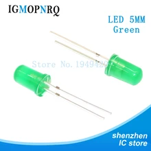 200 шт./лот 5 мм зеленый светодиод диодный круг рассеянный зеленый цвет светильник F5 подсветка DIP Новинка торговля электронный