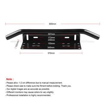 

Bumper License Plate Bracket Car Exterior Front Work Light Holder Replacement