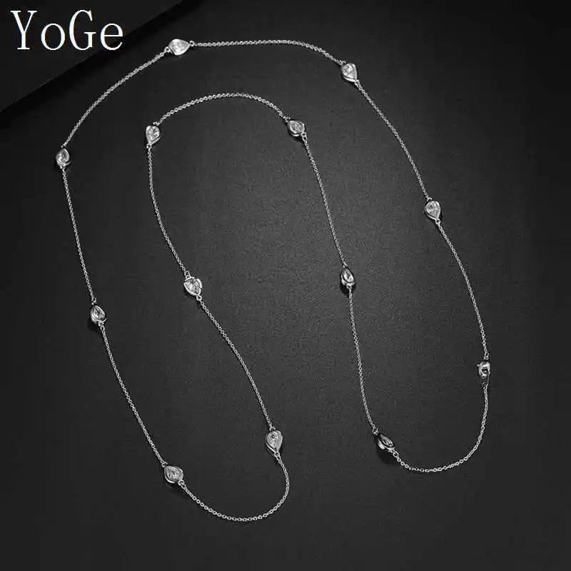 Ювелирные изделия YoGe для свадьбы и вечерние N1202 Модное Длинное Ожерелье свитер с