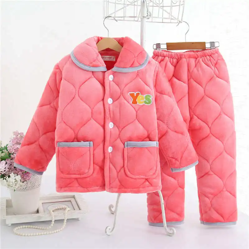 Pijama infantil; детская одежда; зимние пижамные комплекты; утепленная Пижама; комплект; детские пижамы; детская фланелевая одежда для сна; пижамы для младенцев - Цвет: 6176 pajama sets