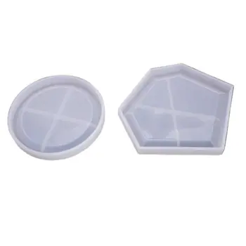 

Crystal Epoxy Resin Mold Coaster Casting Silicone Mould Handmade DIY Crafts Decorations Making Tool