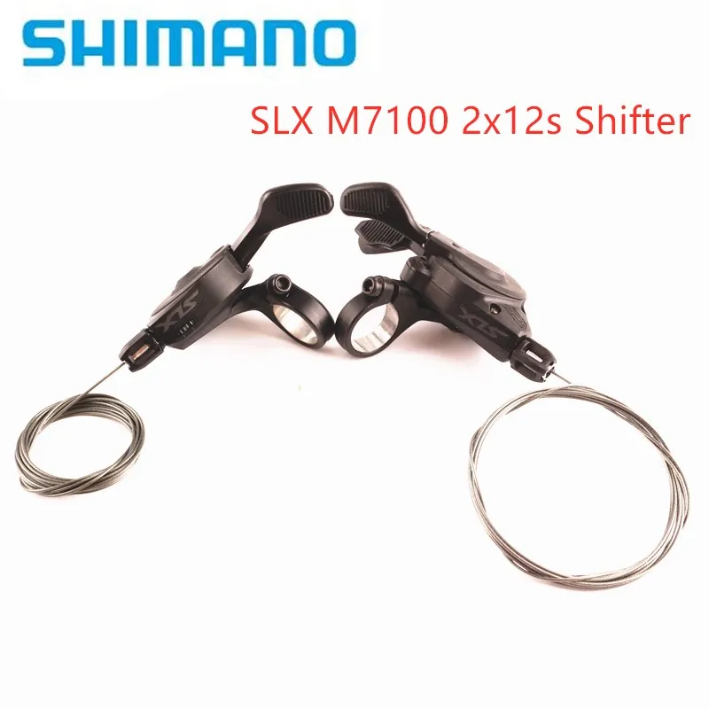 SHIMANO SLX M7100 2x12s зажим рычага переключения передач SHIMANO M7100 рычаг переключения передач правый 12 Скоростей левая сторона 2 скорости - Цвет: a pair