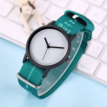 

Woman Quartz Watch Fashion Sport Braided Canvas Band Casual Business Dress Analog Wrist Watch