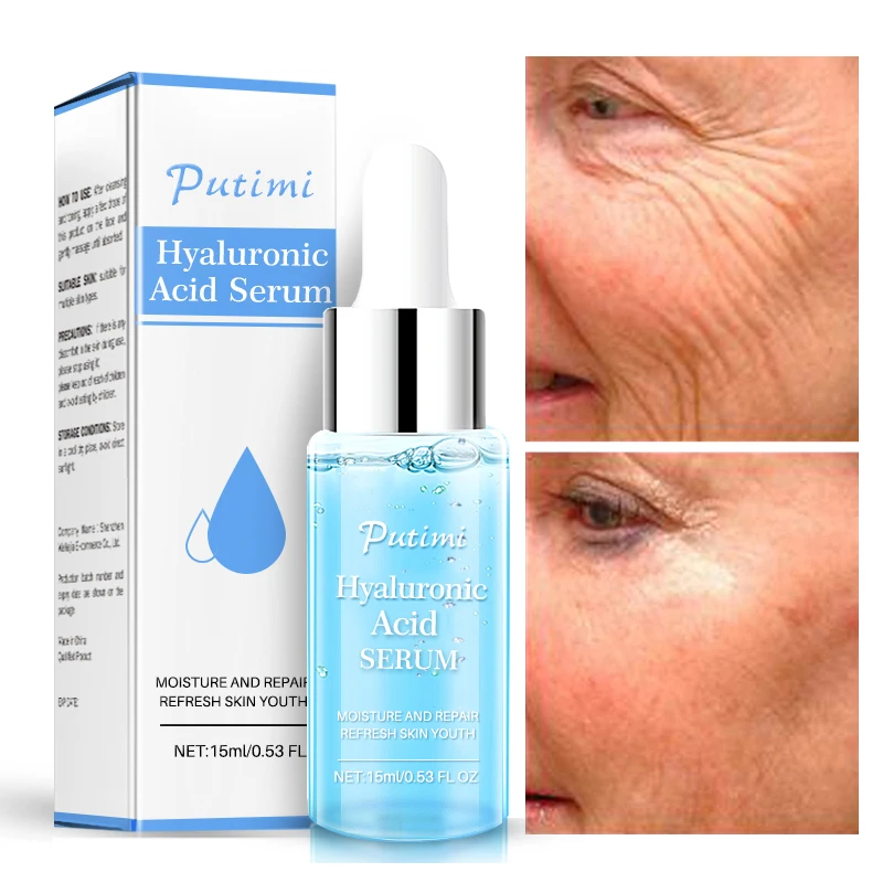 

PUTIMI Hyaluronic Acid Face Serum Moisturizing Shrink Pores Repair Face Cream Anti-Aging Whitening Firming Essence Skin TSLM1