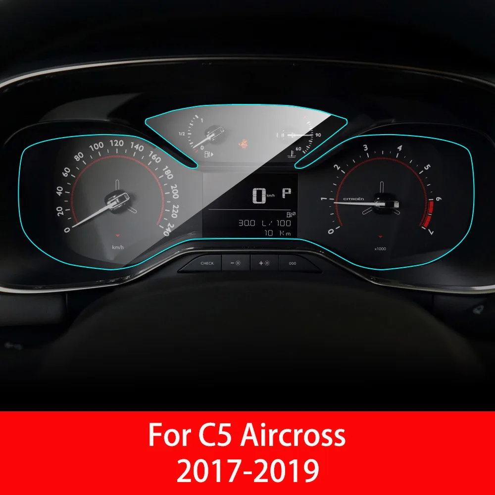 Защитная панель для экрана для Citroen C3-XR C5 C4 C4L C5 Aircross Авто интерьерная защитная пленка из ТПУ автомобильные аксессуары - Название цвета: For C5 Aircross B