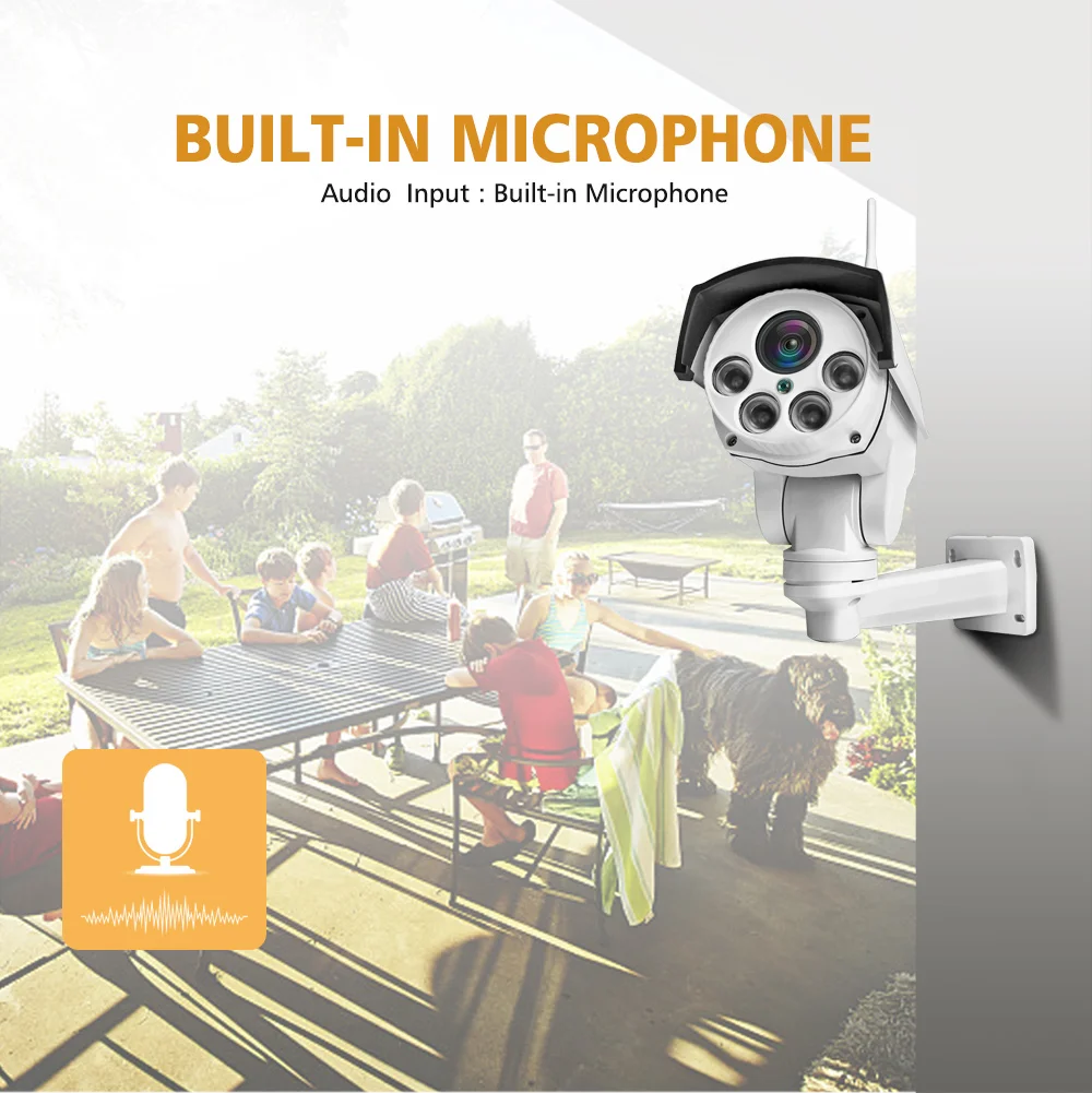  Super HD 1080P 5MP Wifi PTZ Macchina Fotografica del IP Onvif Audio 5X 10X Zoom Ottico 2MP CCTV Del
