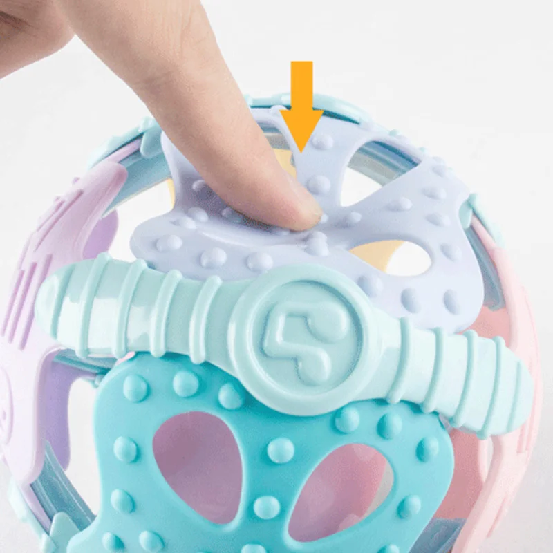 0-12 месяцев мягкая резина Bebe мультфильм песок сэттл руки стучать погремушка гантели Ранние развивающие игрушки для ребенка руки детские игрушки с колокольчиком