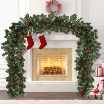 

270CM Christmas Garland Decor Home Party Wall Door Vine ​​​​​​​Xmas Supplies Christmas Tree Ornaments Navidad Boze Narodzenie