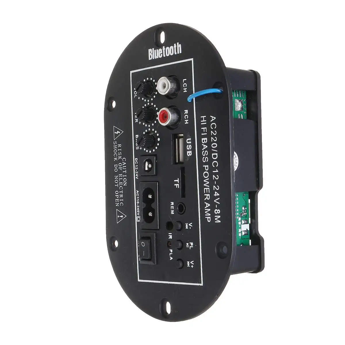 220V 8 Inch High Power Enthusiast Digital Car Audio Amplificador bluetooth Stereo Amplifiers Adjustable Subwoofer Car Audio