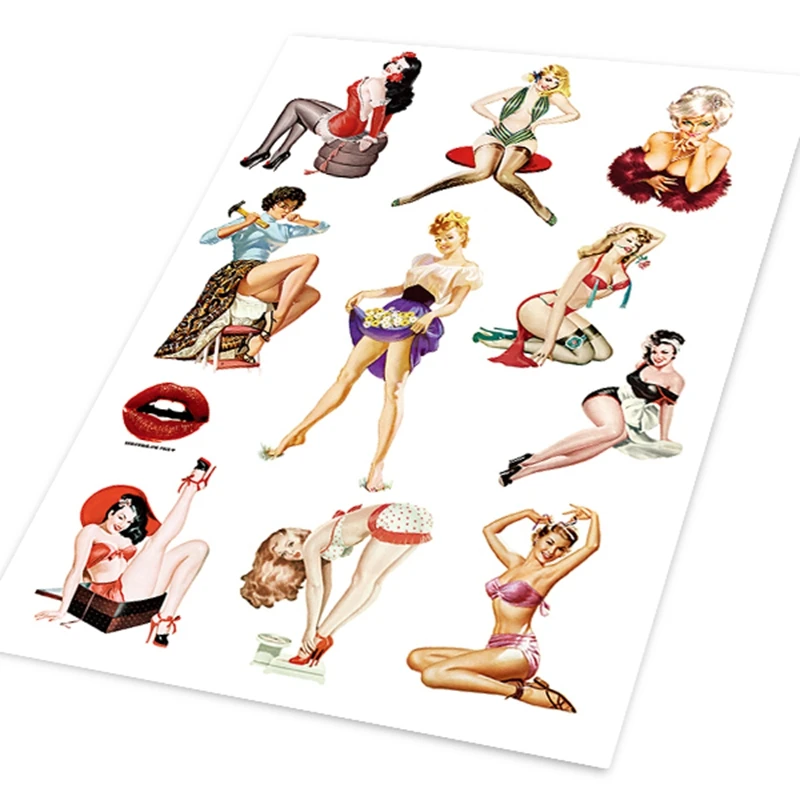 Винтажный Набор стикеров для девочек Noizzy рисунки виниловые наклейки автомобиля