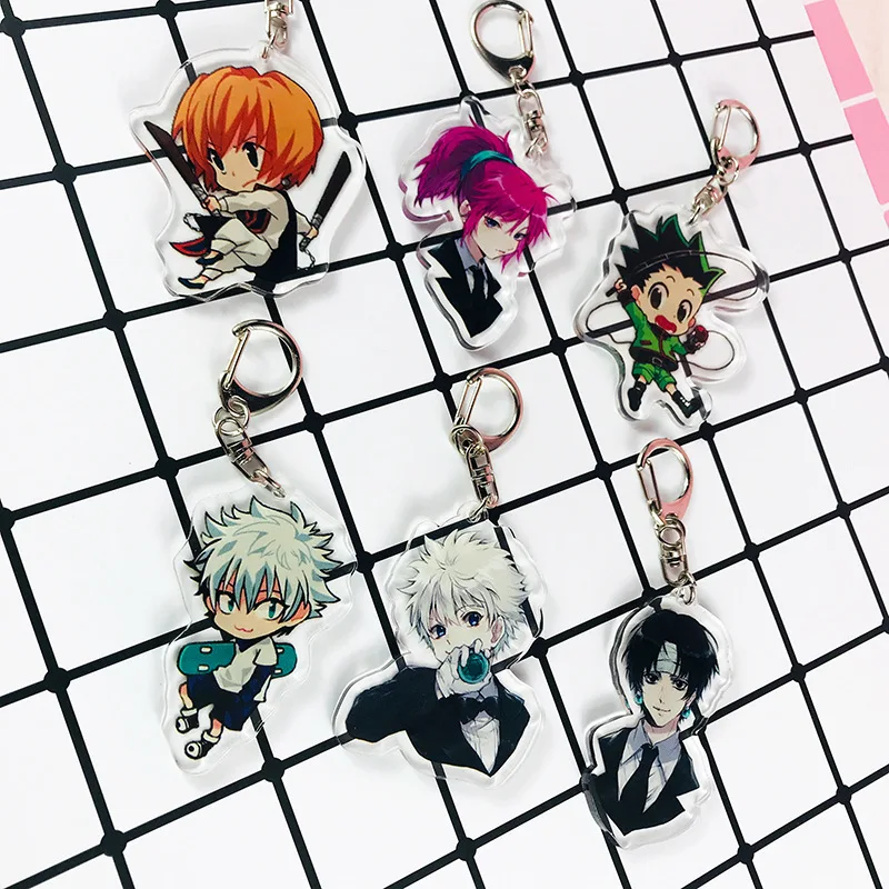 1 шт. аниме HUNTER GON FREECSS Killua Zoldyck акриловый двухсторонний брелок для ключей|Брелоки| |
