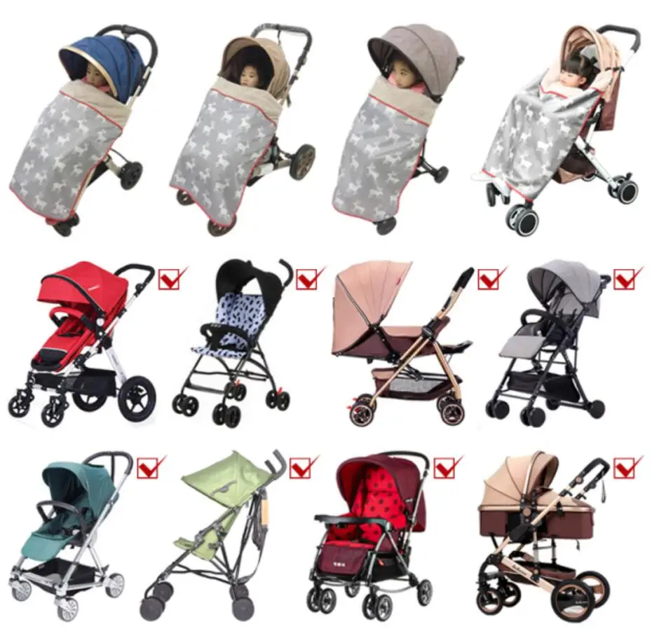Winter Baby Stroller Wrap Blanket Windproof Carriage Pram Buggy Cart Seat Cover Thickened Swaddling Baby Stroller Accessories