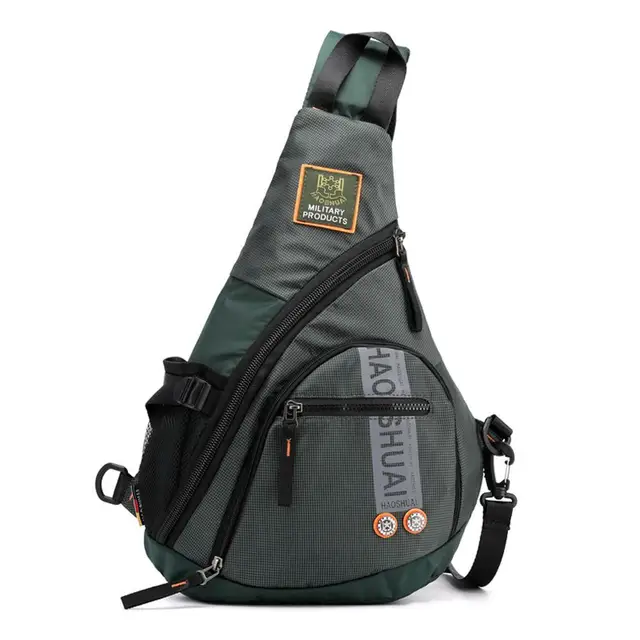 Mens Nylon Messenger Chest Day Pack Travel Hiking Cross Body Single Shoulder Bag 