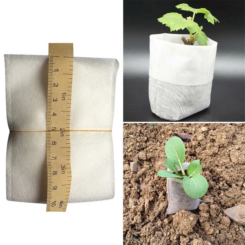 100 шт кассеты для рассады-мешки для растений окружающей среды нетканые ткани Садовые принадлежности Z