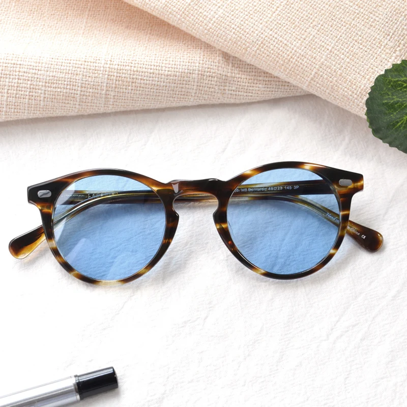 

ERD Round handmade Acetate Retro polarized Sunglasses Frames For Men Women Summer Fashion Eyeglasses Vintage Glasses