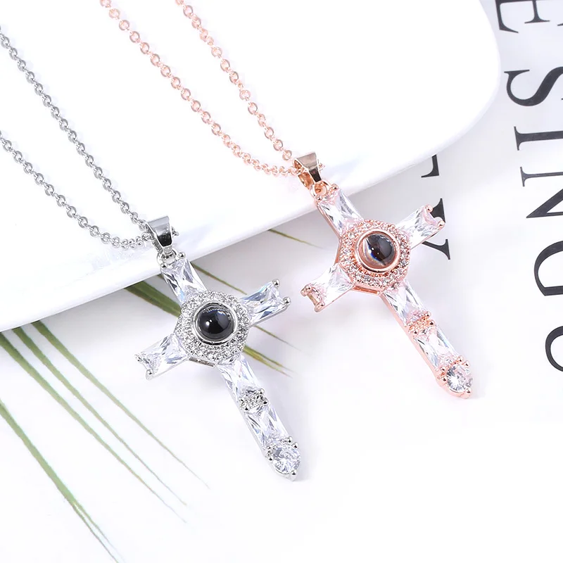 Midy Fashion Cross Crystal Pendants 