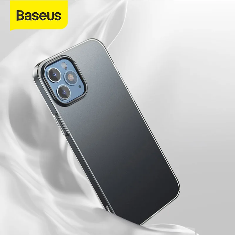Удобный чехол Baseus для телефона iPhone 12 Pro Max прозрачный из поликарбоната роскошный