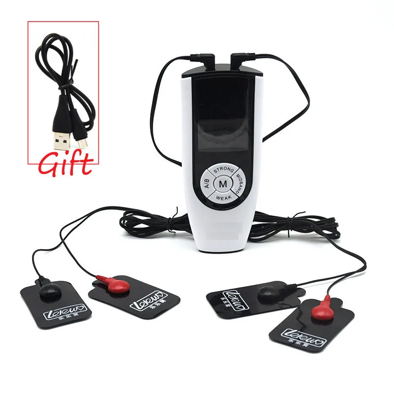 Strongest BDSM Host,Electro Shock Penis Ring Electrical Stimulation Cock Ring Penis Extender Massage Pads Sex Tools For 18+ Men