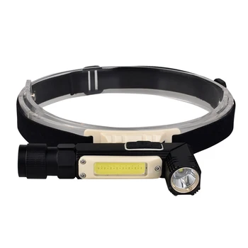

COB LED Flashlight 1200LM 5 Modes USB Rechargeable Torch Headlight Lamp Aluminum Alloy Safety Maintenance Light for Camping