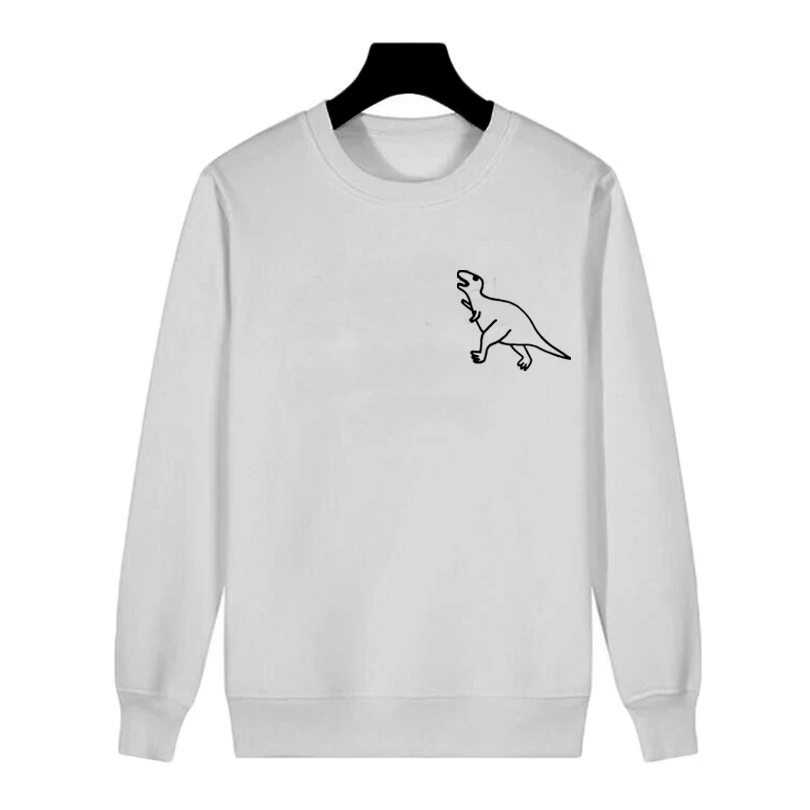  Dinosaur Pocket Sweatshirt Gothic Harajuku Hoodies Women Casual Cotton Fit Pullover Fashion Women C