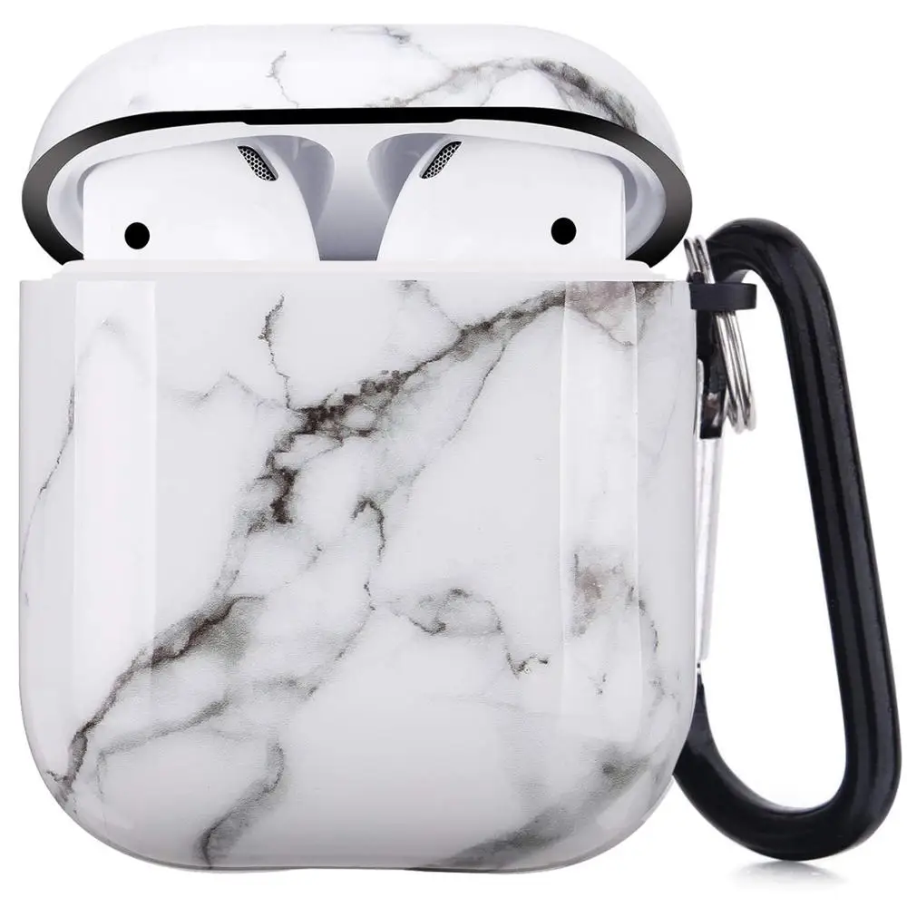 Ударопрочный ТПУ чехол для беспроводных наушников защитный Airpod Apple с брелком